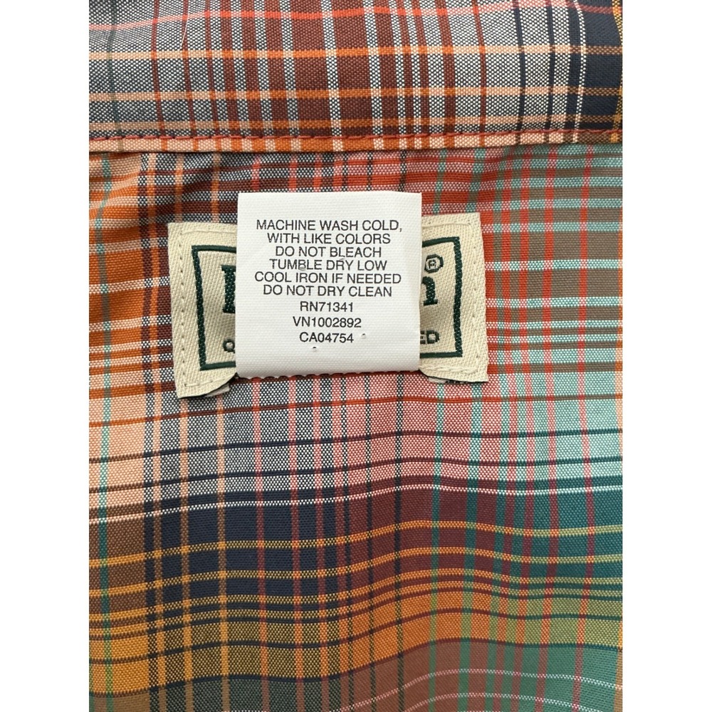 LL Bean Mens Plaid Short Sleeve Button Up Shirt Size XXL Outdoor Casual Rugged - Picture 4 of 9
